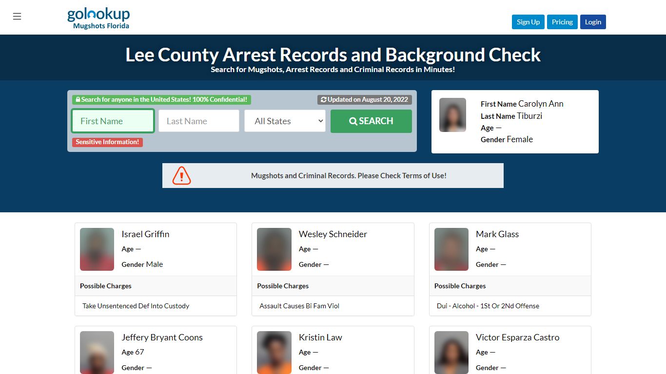 Lee County Mugshots, Lee County Arrest Records - GoLookUp